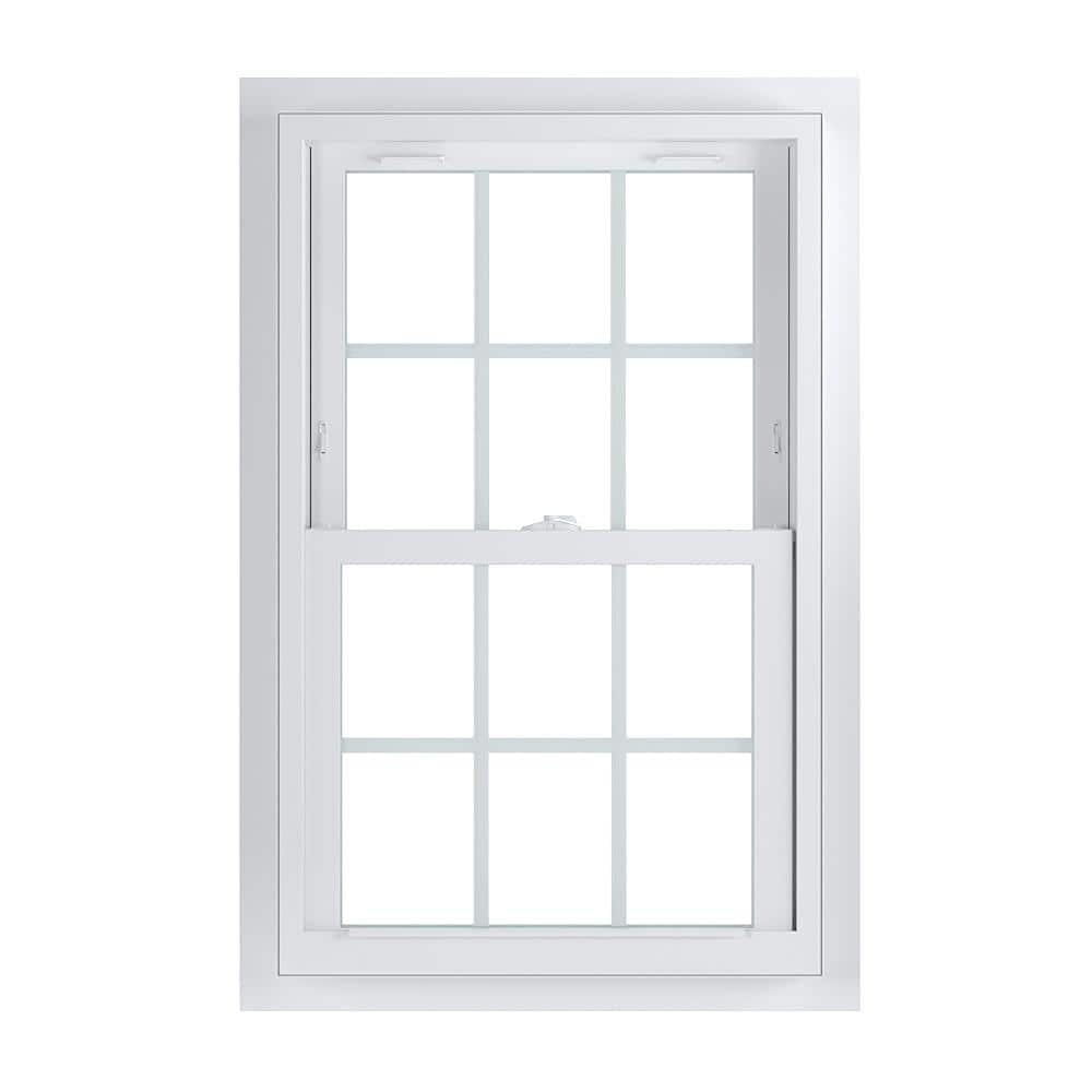 25.75 in. x 40.75 in. 70 Series White Double Hung Low-E Argon Glass Vinyl F