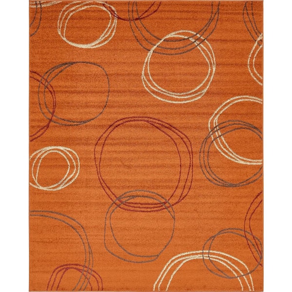 Unique Loom Autumn Cornucopia Terracotta 8' 0 x 10' 0 Area Rug