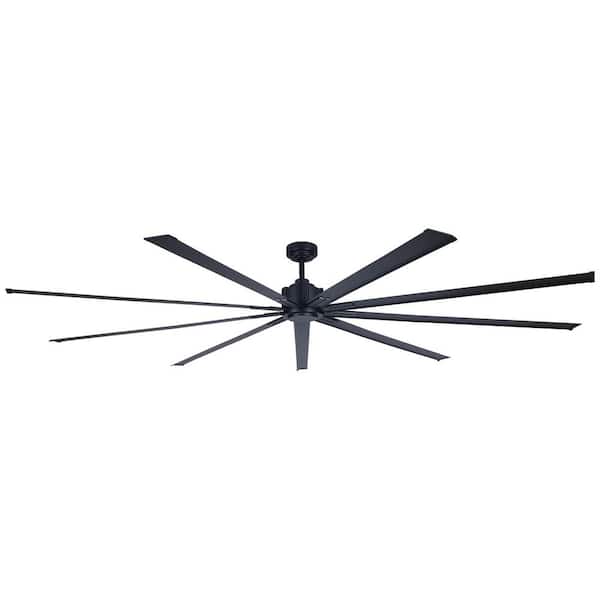 Xtreme 96 in. Indoor Coal Black Downrod Mount Ceiling Fan with Remote Control
