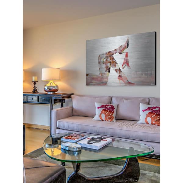 Unbranded 16 in. H x 24 in. W "Red Panties" by Parvez Taj Printed Brushed Aluminum Wall Art
