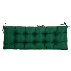 Outdoor Seat Cushions Bench Settee Loveseat Tufted Seat Pillow of Wicker for Patio Furniture (Invisible Green)