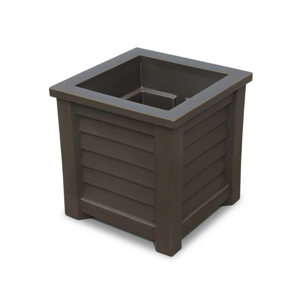 Mayne Lakeland 16 in. Square Self-Watering Espresso Polyethylene Planter  5866-ES - The Home Depot