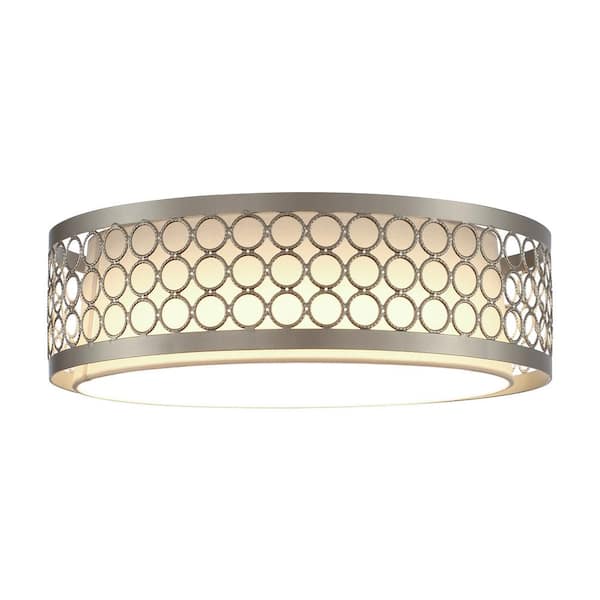 15.4 in. 23-Watt Integrated LED Flush Mount with Shade