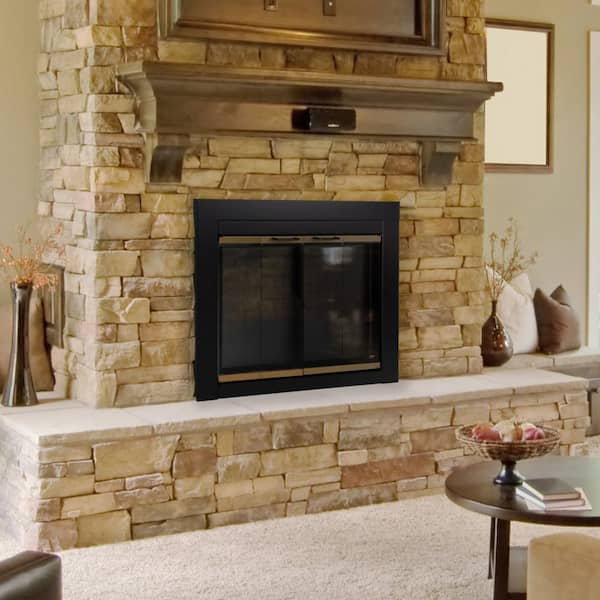 Pleasant Hearth Arrington Medium Glass Fireplace Doors