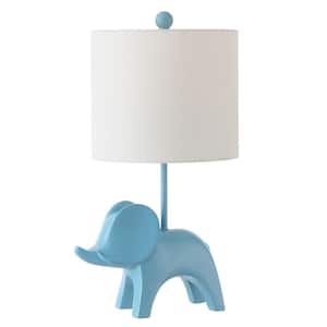 Ellie Elephant 20 in. Blue Table Lamp