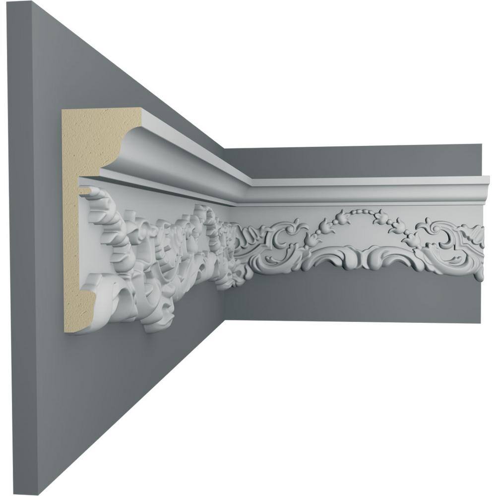 Gray Primed Urethane Geometric Chair Rail Moulding