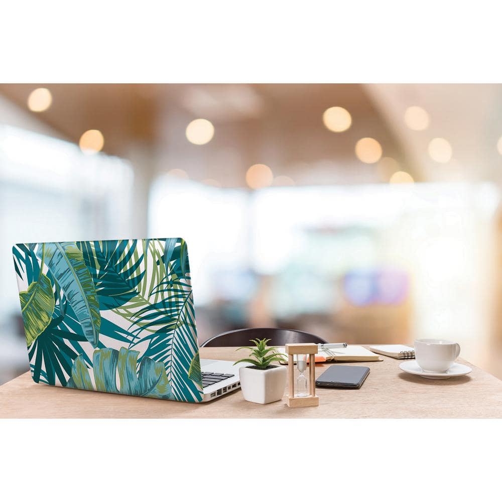 Tropical Palm Teal and Green Vinyl Peel and Stick Wallpaper