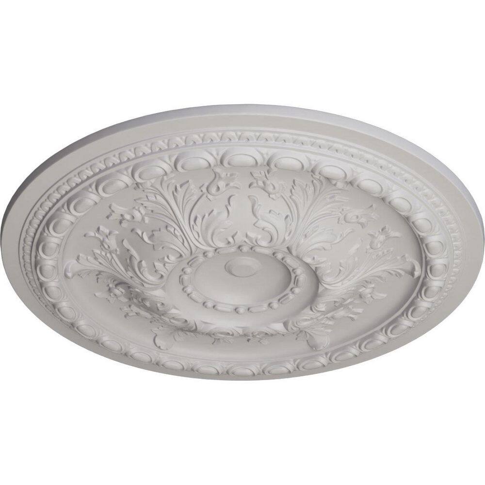 Ultra Pure White Hand-Painted Ornate Ceiling Medallion