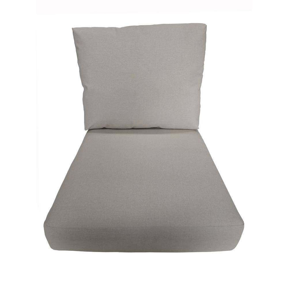 19.5 in. Back Height 2-Pack Beige Outdoor Deep Seating Lounge Cushions Beig