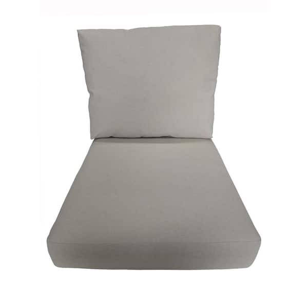 19.5 in. Back Height 2-Pack Beige Outdoor Deep Seating Lounge Cushions Beige