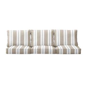 25 x 25 Deep Seating Indoor/Outdoor Couch Cushion Set in Sunbrella Relate Linen