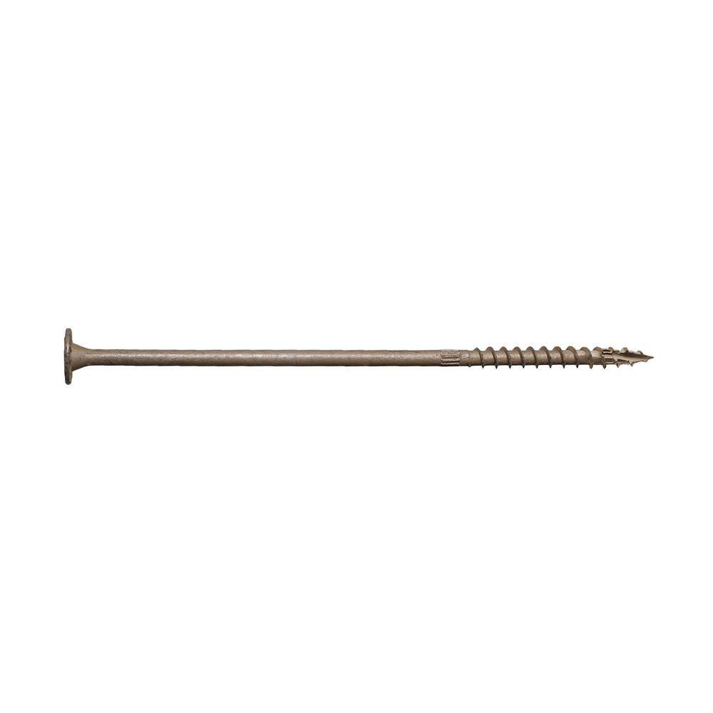 8" Tan Double-Barrier Coated Timber Screws with Star Drive