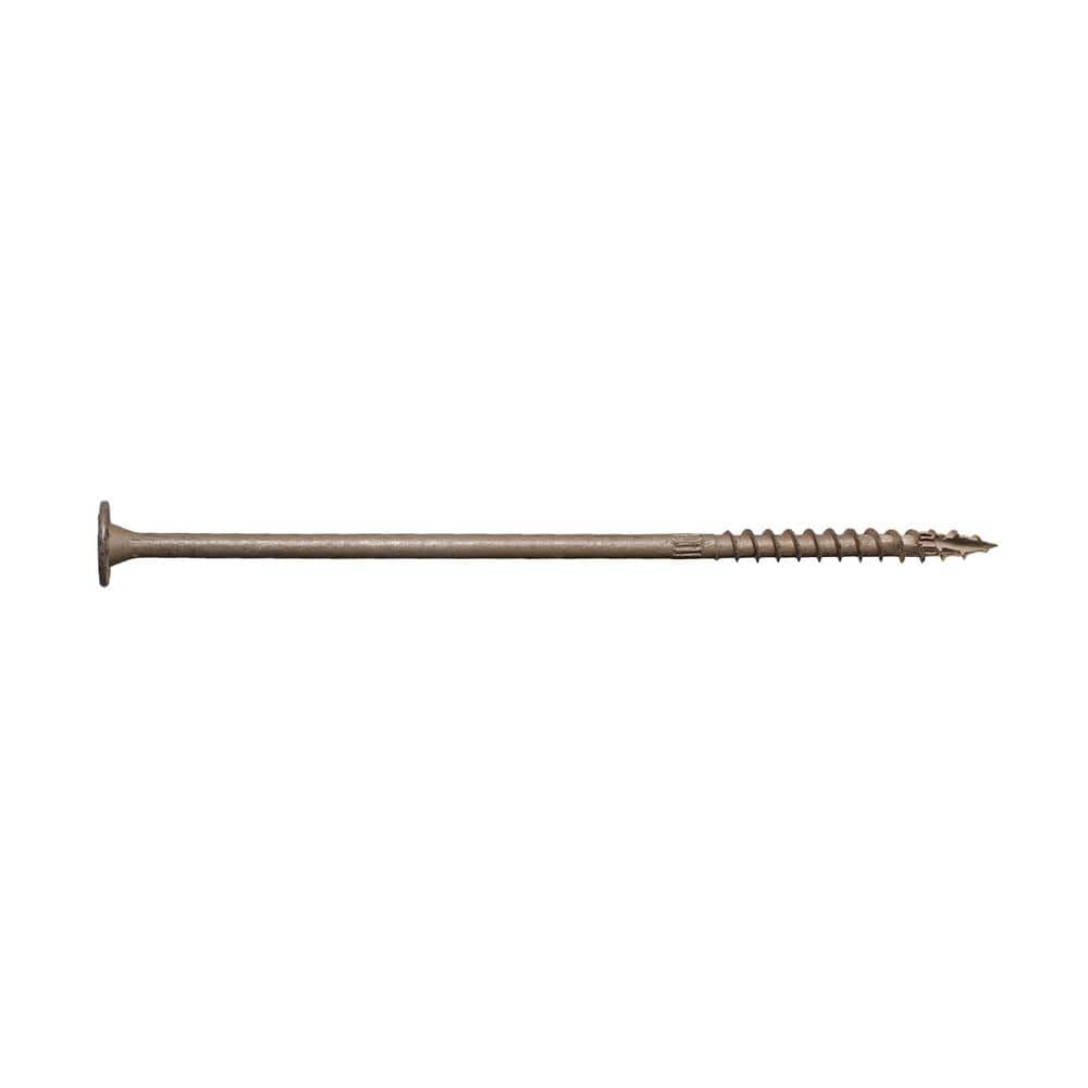 8" Tan Double-Barrier Coated Timber Screws with Star Drive