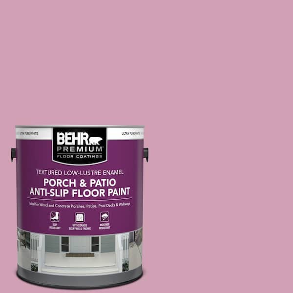 BEHR PREMIUM 1 gal. #M130-4 Raspberry Smoothie Textured Low-Lustre Enamel Interior/Exterior Porch and Patio Anti-Slip Floor Paint