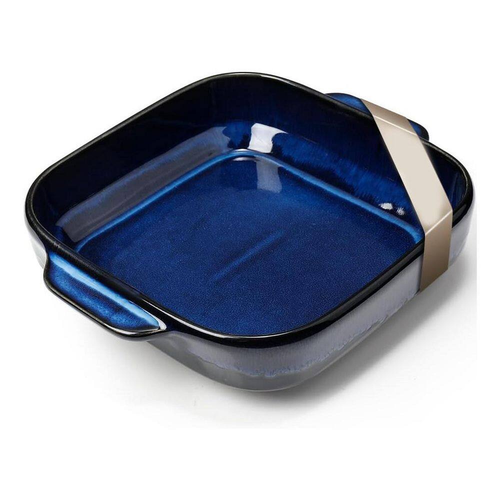 Ceramic Square Baking Dish Deep Lasagna Pan with Double Handles Reactive Glaze Blue for Roasting and Brownies price history on PriceWatchPro