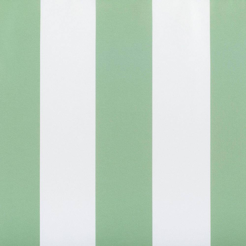 Spa Green Striped Polyester Blackout Grommet Curtain Panel