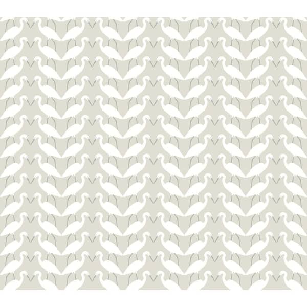 York Wallcoverings 45 sq ft Elegant Birds Beige Peel and Stick Non-woven Wallpaper