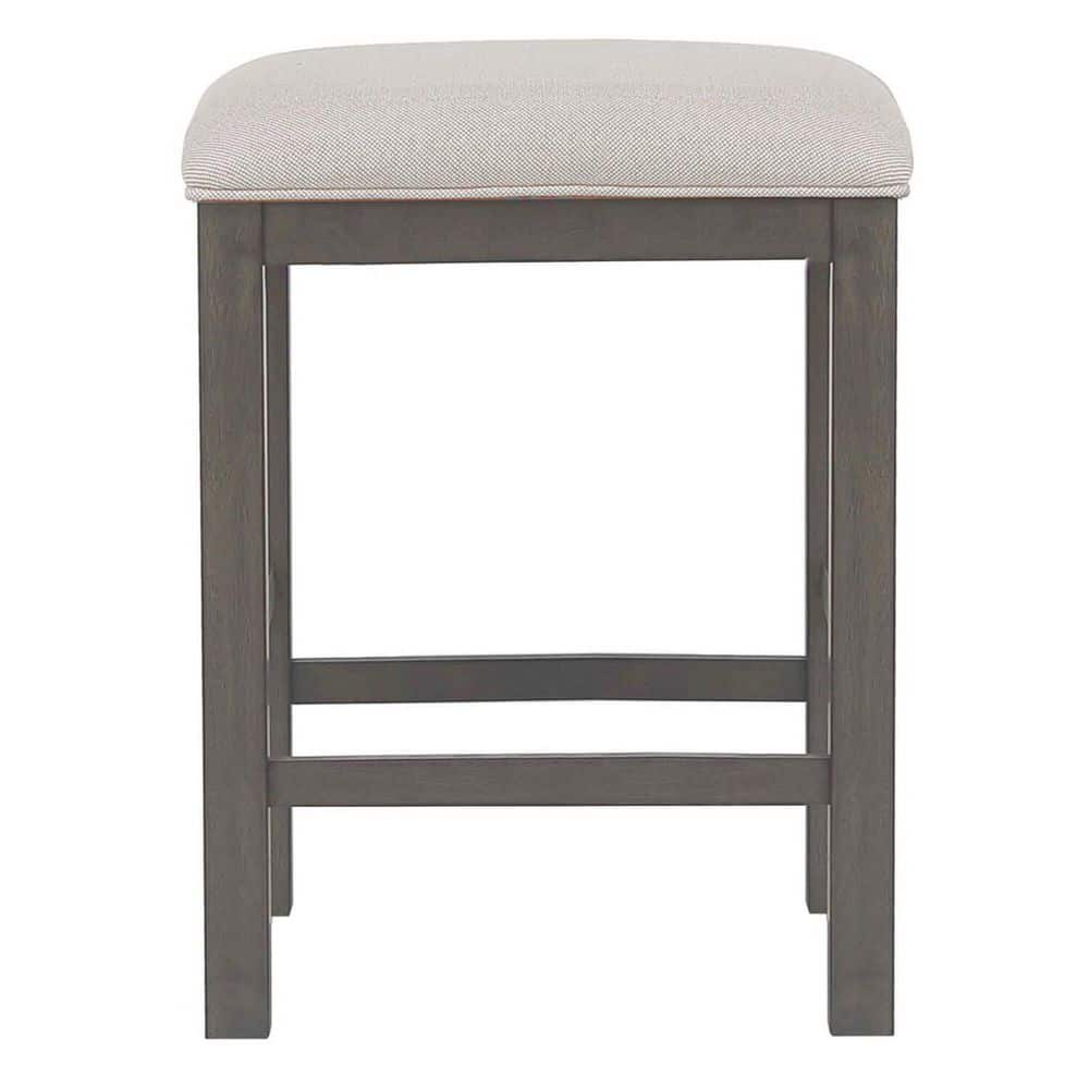 22.5 in. H Gray Finish Low Back Wood Frame Barstool Polyester Seat (Set of 1) price history on PriceWatchPro