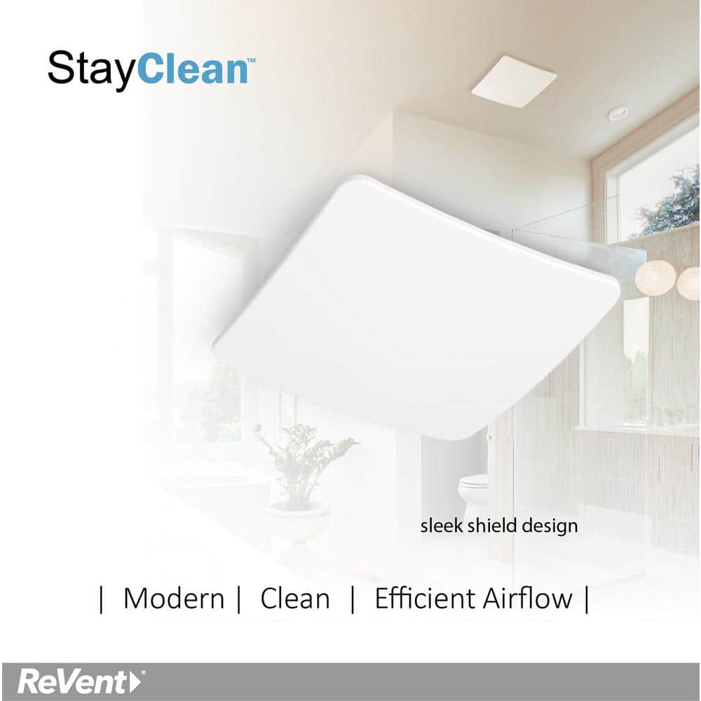 ReVent White Metal 110 CFM Bathroom Exhaust Fan with Humidity Sensor