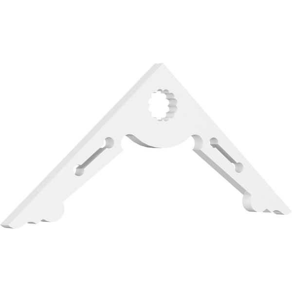 Ekena Millwork 1 in. x 36 in. x 13-1/2 in. (9/12) Pitch Cena Gable Pediment Architectural Grade PVC Moulding