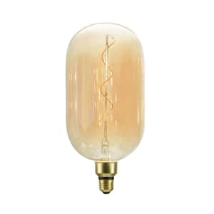 4-Watt T135 Vintage Edison Decorative LED Light Bulb, Amber