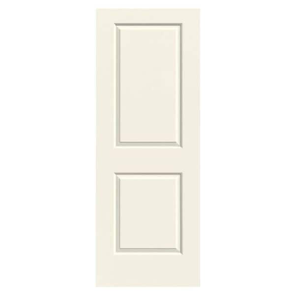 32 in. x 80 in. Carrara 2 Panel No Bore Solid Core Vanilla Painted Molded Composite Interior Door Slab