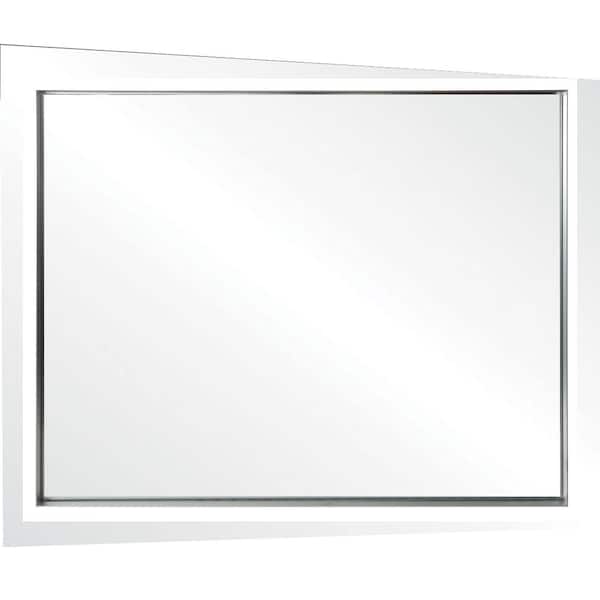 Seafuloy 30 in. W x 40 in. H Vanity Mirror Bathroom Vanity Mirrors for Over Sink Metal Frame Rectangle Mirror (Silver)