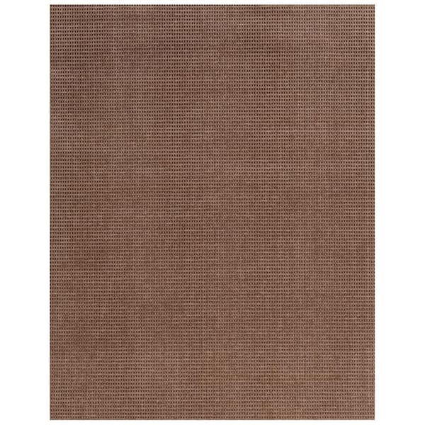 Foss Checkmate Taupe/Walnut 6 ft. x 8 ft. Plaid Area Rug
