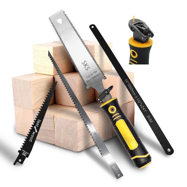 Unbranded 5 in. 1 6 in. Multi Blades Hand Saw with Double Edges Japanese Pull for Woodworking and Metal Cutting