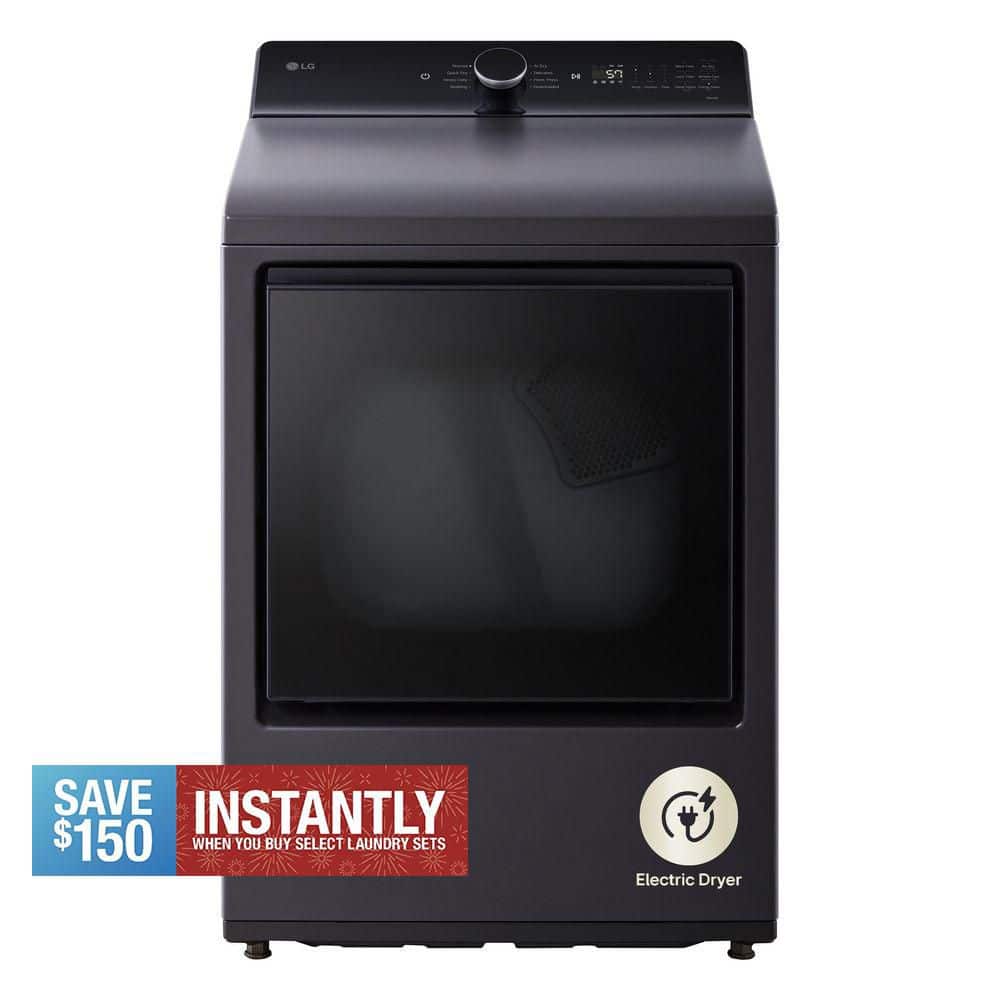 7.3 cu. ft. Vented SMART Electric Dryer in Matte Black with EasyLoad Door and Sensor Dry Technology