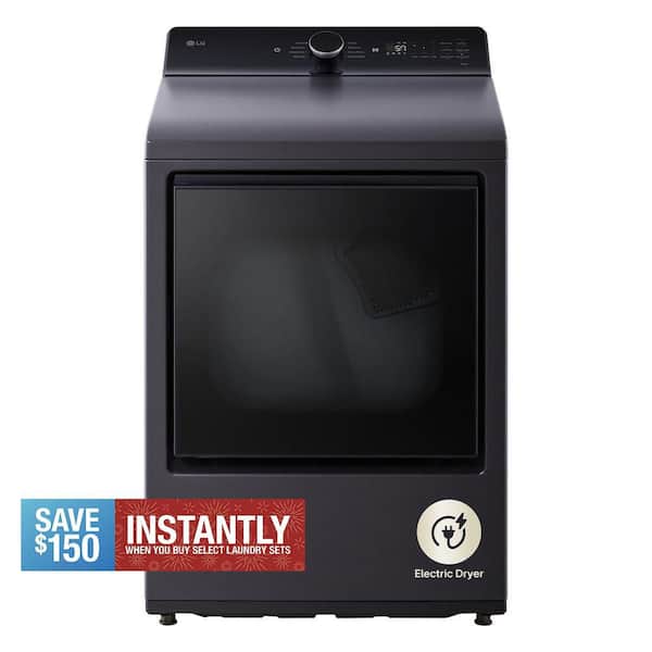 7.3 cu. ft. Vented SMART Electric Dryer in Matte Black with EasyLoad Door and Sensor Dry Technology