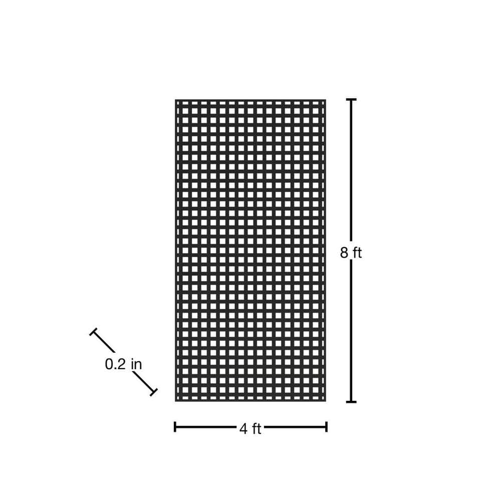 Freedom 4 ft. x 8 ft. Black Privacy Vinyl Lattice Panel