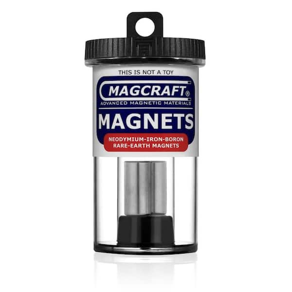 Magcraft Rare Earth 1/2 in. x 1 in. Rod Magnet (2-Pack)
