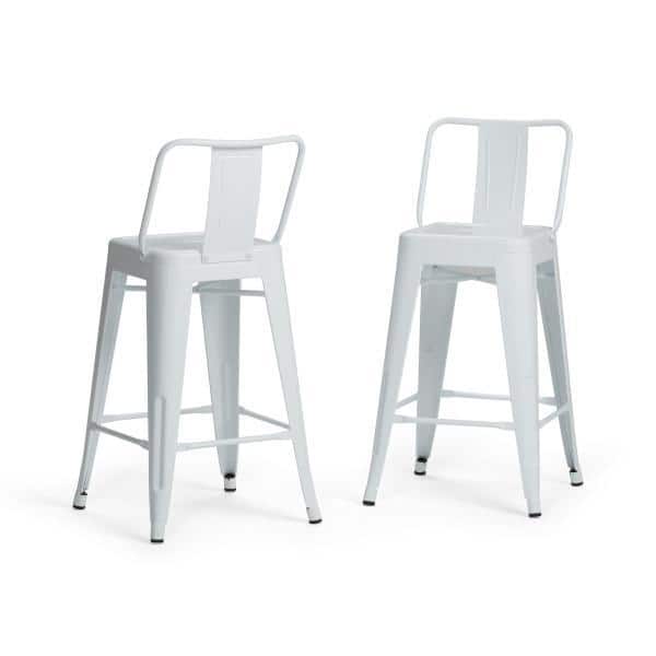 Simpli Home Rayne 24 In White, What Size Bar Stool For 30 Inch Counter