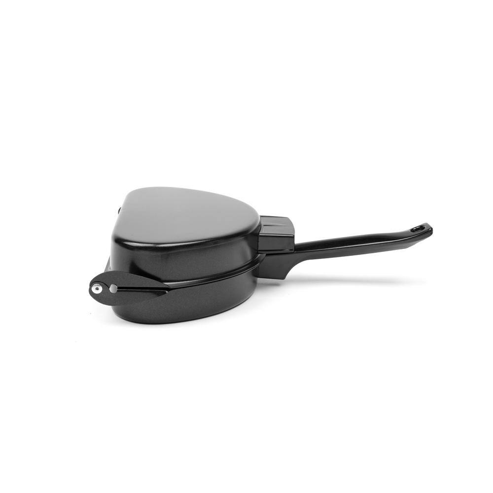 Black Aluminum Non-Stick Folding Omelet Pan with Lid