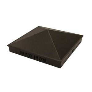 6 in. x 6 in. Black Pyramid Aluminum Post Cap