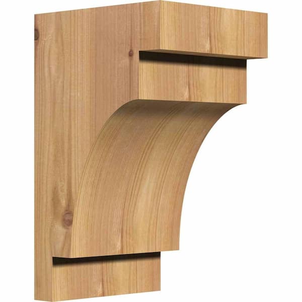 Ekena Millwork 5-1/2 in. x 6 in. x 10 in. Western Red Cedar Mediterranean Smooth Corbel