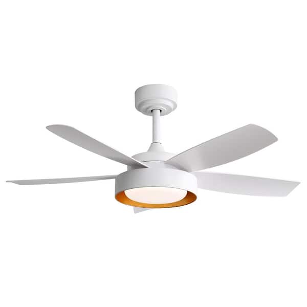 42 in. Indoor/Outdoor Integrated LED White Ceiling Fan with Light Kit and Remote, 6-Speed Reversible DC Motor Included