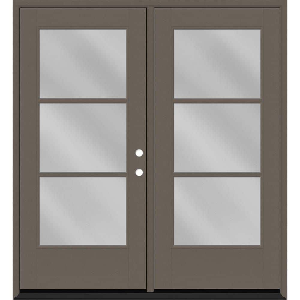 "Legacy 72 in. x 80 in. Icon 3L Modern Clear Glass Kindling LHIS Painted Fiberglass Retro Patio Door w/4""Jamb" price history on PriceWatchPro