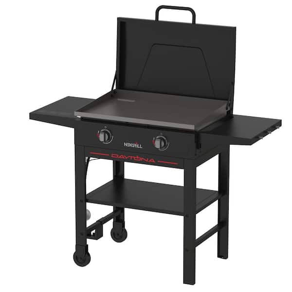Nexgrill Daytona 2 Burner Propane Gas Griddle in Black with PVC