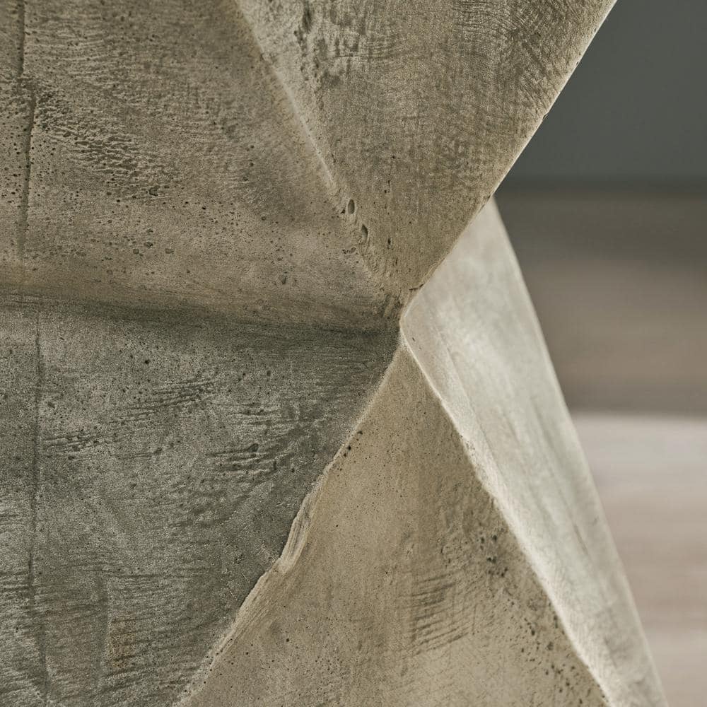 Manuel Light Gray Lightweight Concrete Hourglass Accent Table