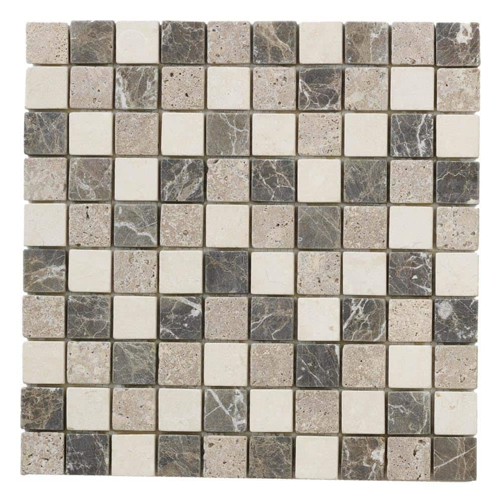 Emperador Mix Cream/Brown 11.625 in. x 11.625 in. Square Honed Marble Wall and Floor Mosaic Tile (9.38 sq. ft. /Case) price history on PriceWatchPro