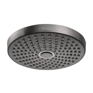 Croma Select S 2-Spray 7 in. Fixed Showerhead in Brushed Black Chrome