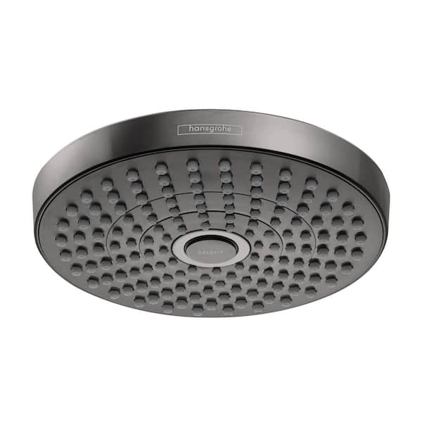 Beschaven cabine Sortie Hansgrohe Croma Select S 2-Spray 7 in. Fixed Showerhead in Brushed Black  Chrome 04388340 - The Home Depot