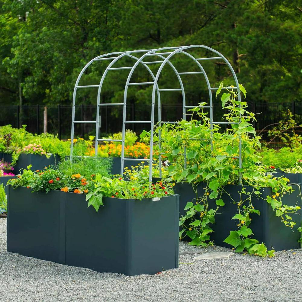 Umber Brown 32" Tall Metal Outdoor Raised Garden Bed
