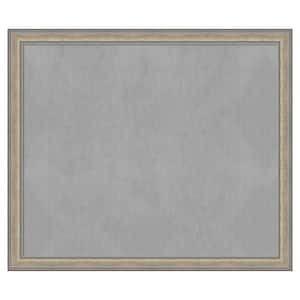 Fleur Silver 53 in. x 45 in Framed Magnetic Board