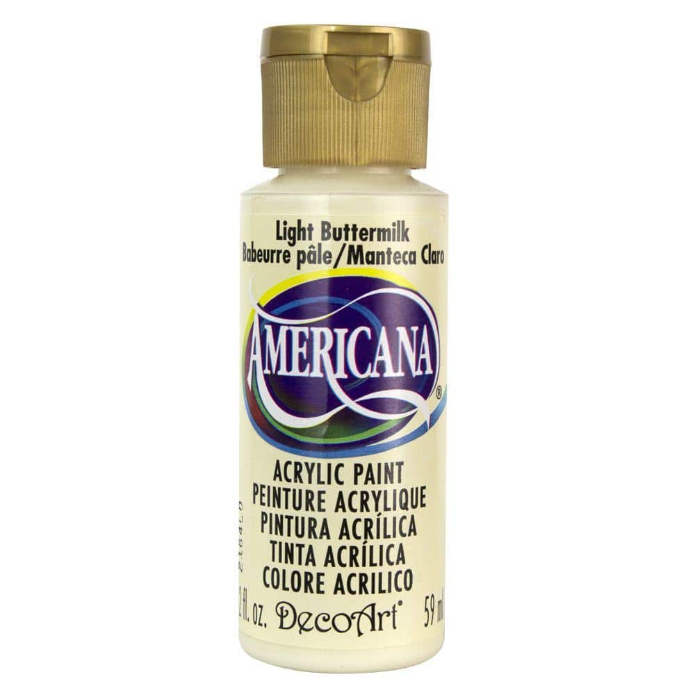 DecoArt Americana 2 oz. Light Buttermilk Acrylic Paint DA164-3