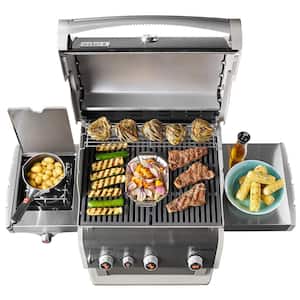 Spirit E-330 3-Burner Liquid Propane Gas Grill in Black with Built-In Thermometer