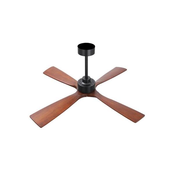 MLiAN 48 in. 4 Solidwood Walnut Blades Dc Motor Indoor Standard