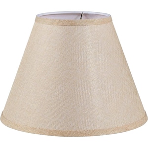Mix and Match 9 in. Wheat Burlap Empire Lamp Shade with Spider Fitter